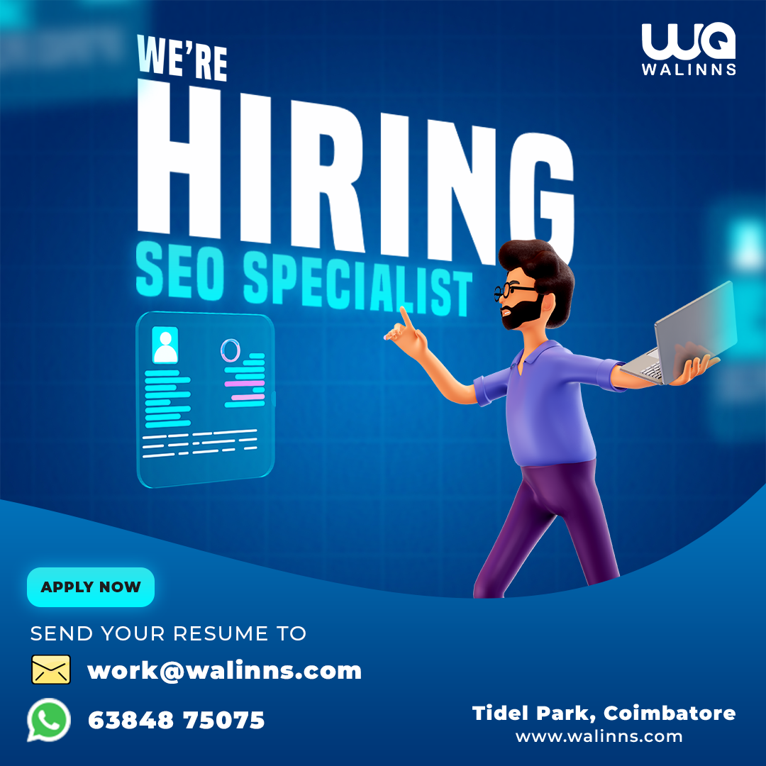 SEO specialist recruitment poster