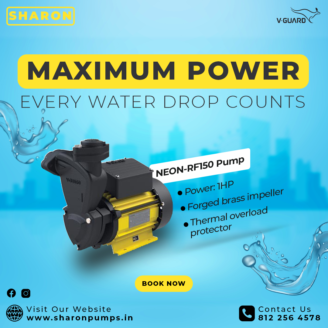 Water pump product promotional poster
